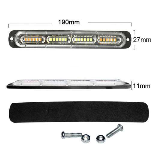 2x 48LED Amber Recovery Strobe Flashing Grille Lightbar Lamp Suitable For Truck