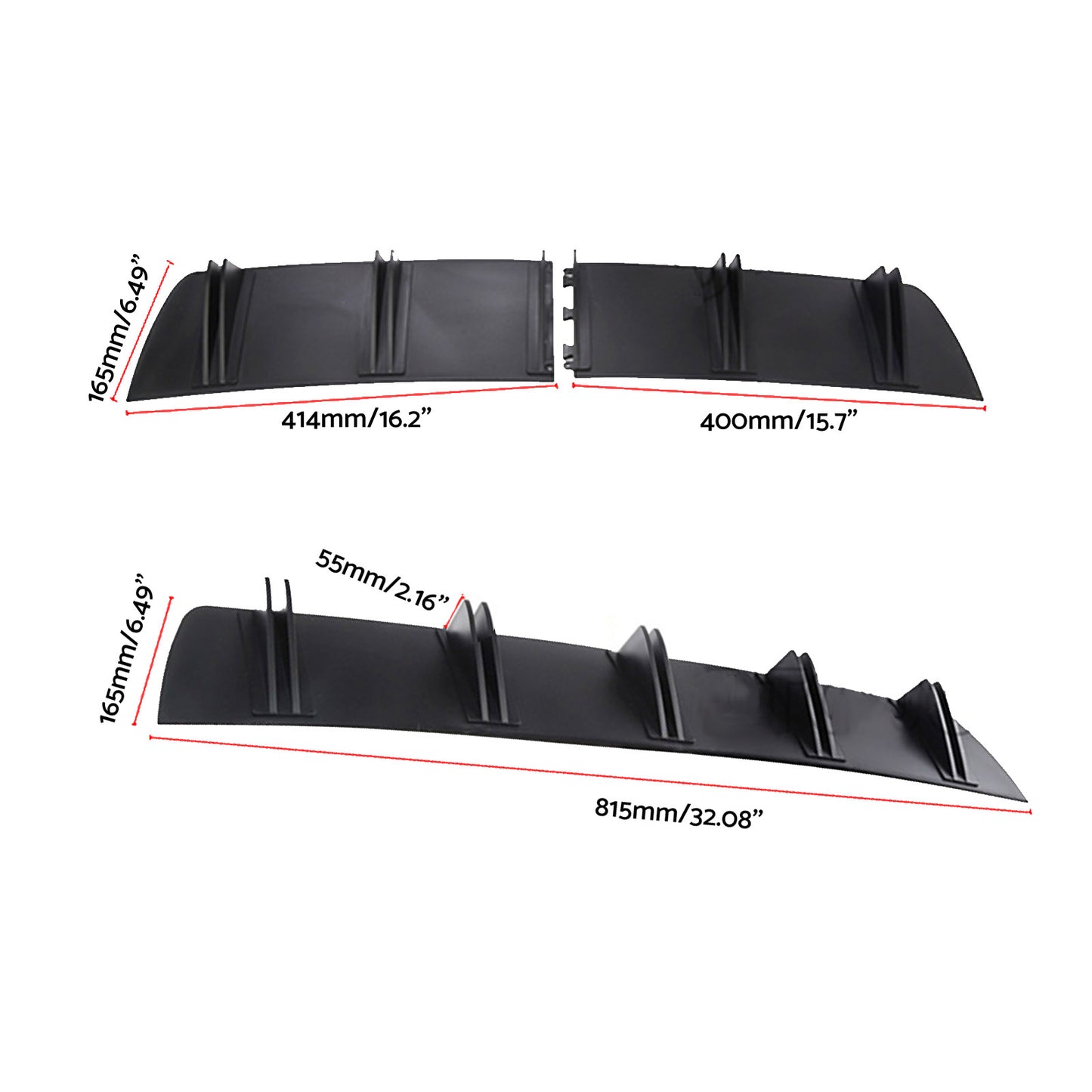 Rear Diffuser Suitable For Mitsubishi Lancer CJ CF Sedan Bumper Spoiler