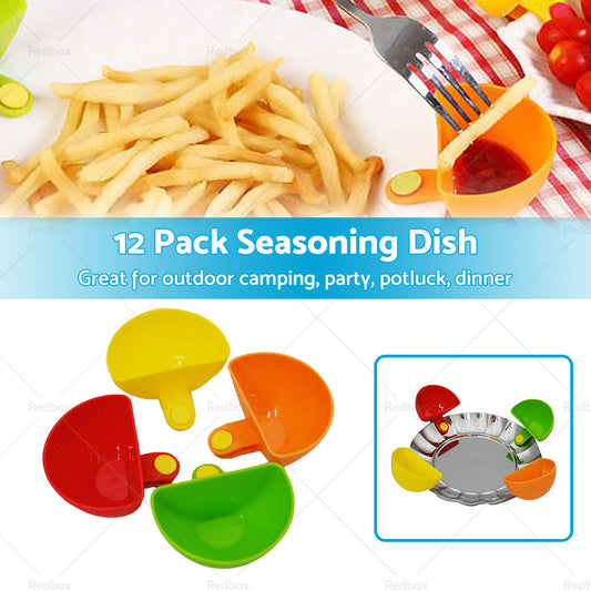 12 Pack Plastic Dip Clip Bowl Plate Holder Plate Clip Holders Dish Chip