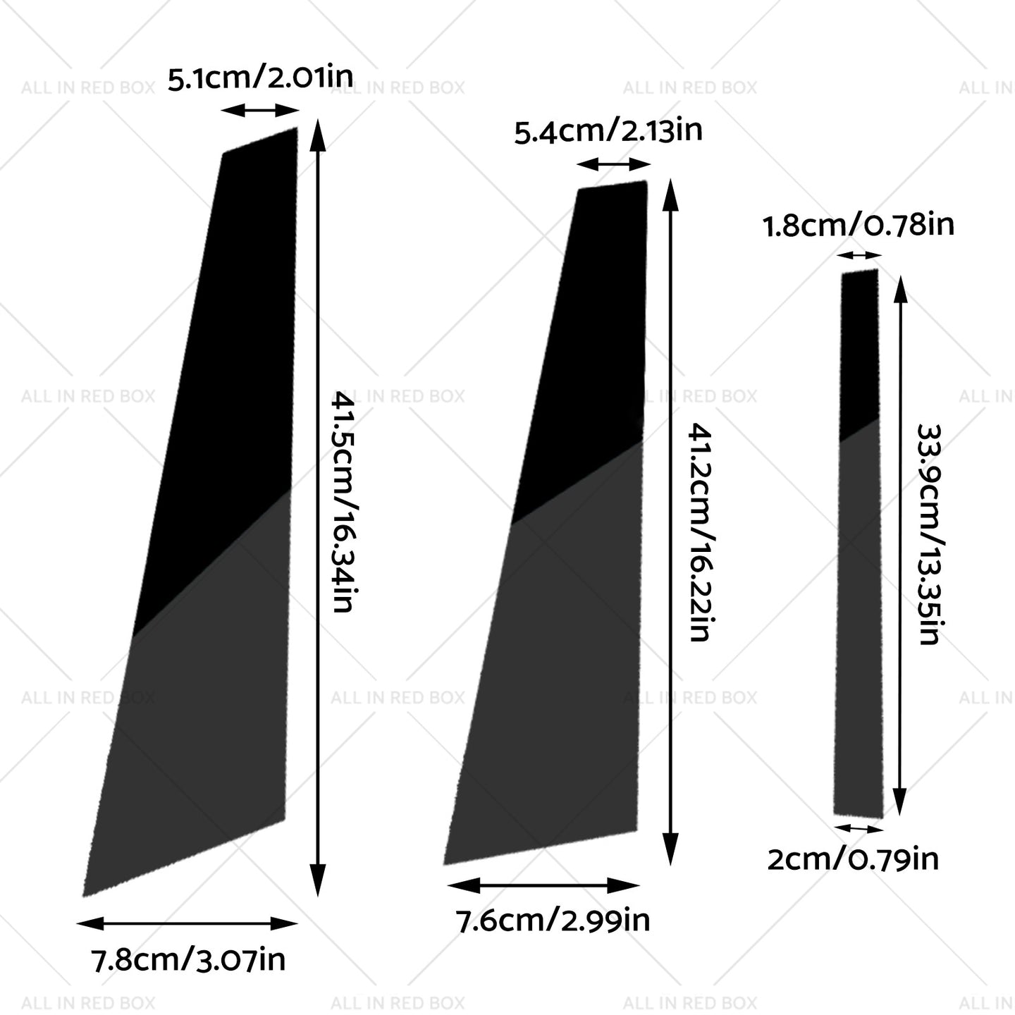 {{ 6x Black Pillar Post Cover Trims Suitable for Infiniti G35 G37 Sedan 02-13 }} - Buy Car Parts Online at {{ Kaka Auto Parts }}.