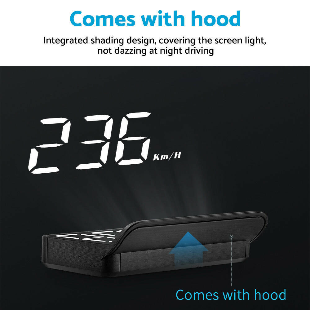 Universal Car Head Up Display GPS Speedometer Digital Speed Warning OBD2