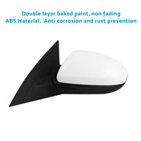 Left Door Mirror Suitable For Mazda 3 BL 2009-2013 White Without Indicator