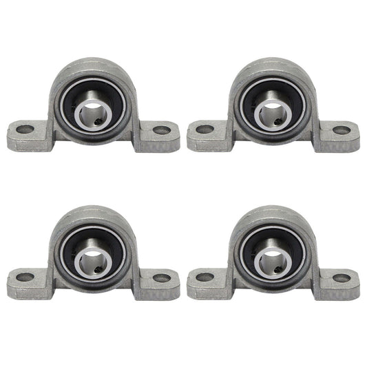 4x Ball Bearing Pillow Block Zinc Alloy Metal Suitable For 8/10/12/20mm Inner Diameter