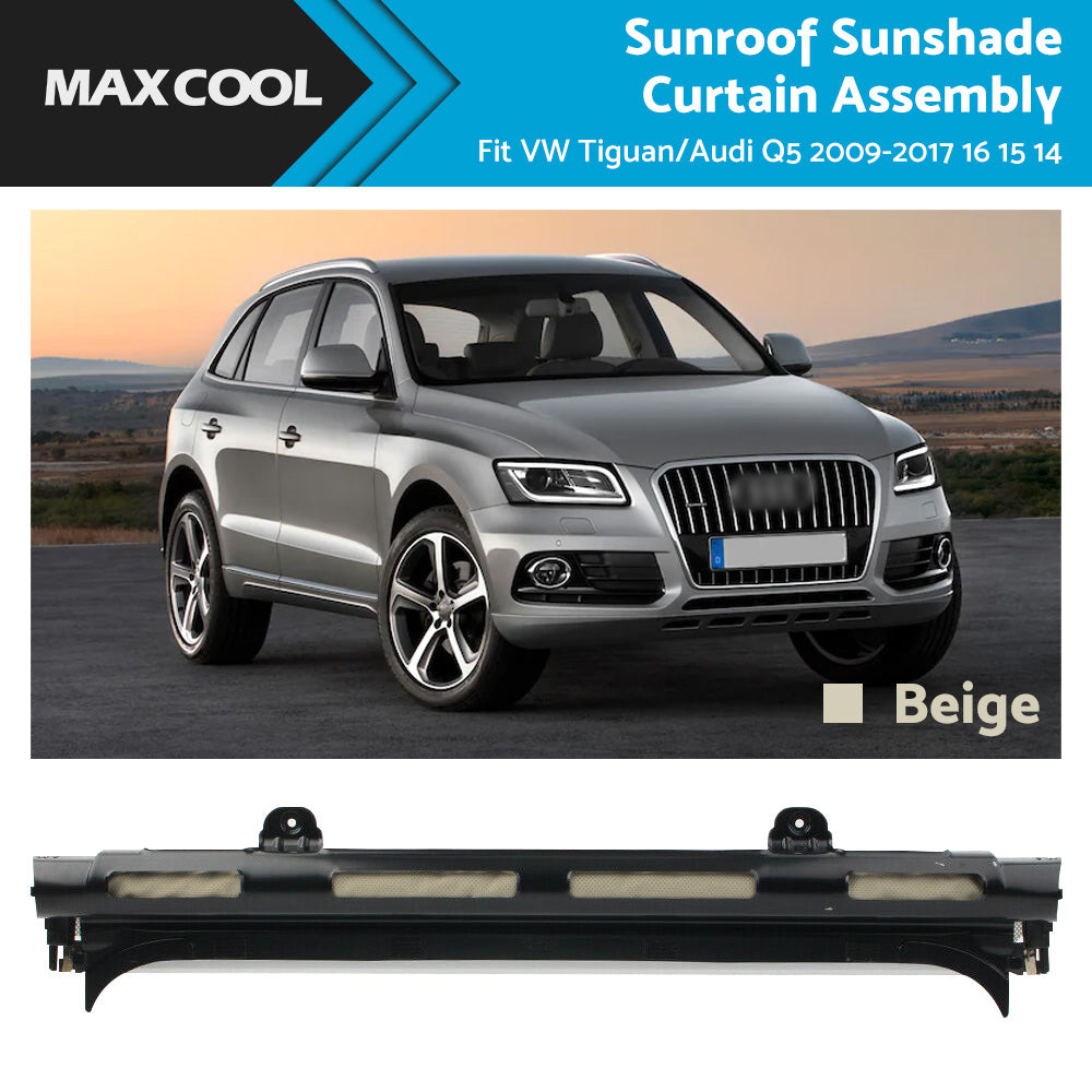 {{ Beige Sunroof Sunshade Curtain Assembly Fit VW Tiguan or Audi Q5 2009-2017 16 15 14 }} - Buy Car Parts Online at {{ Kaka Auto Parts }}.