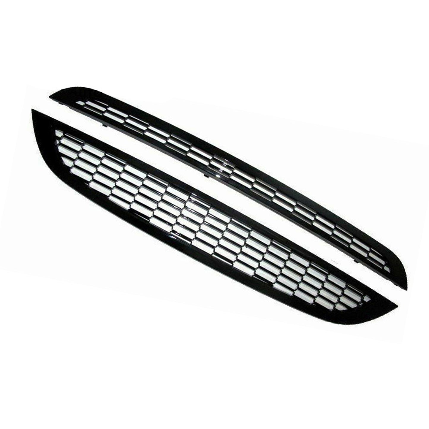 2x Honeycomb Mesh Front Grill Suitable For Mini Cooper R50 / R52 / R53 2002-2006