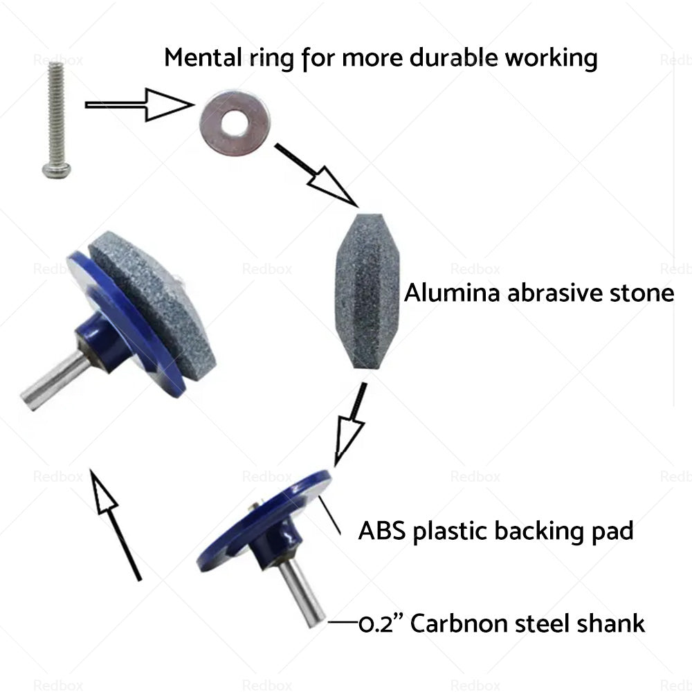 {{ Lawn Mower Blade Sharpener Rotary Stone Grindstone Sharpening Drill Tool }} - Buy Car Parts Online at {{ Kaka Auto Parts }}.