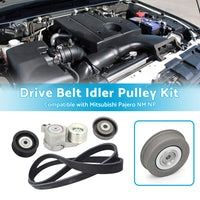 {{ Drive Belt Idler Tensioner Pulley Kit Suitable for Pajero NM NP V6 3. 5L 6G74 }} - Buy Car Parts Online at {{ Kaka Auto Parts }}.