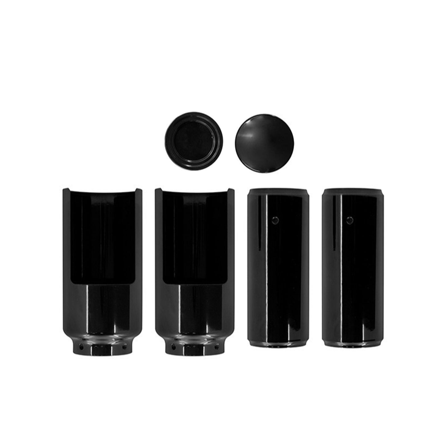 {{ Black Fork Cover Set For Harley Softail M8 Street Bob 2018-2022 Full }} - Buy Car Parts Online at {{ Kaka Auto Parts }}.