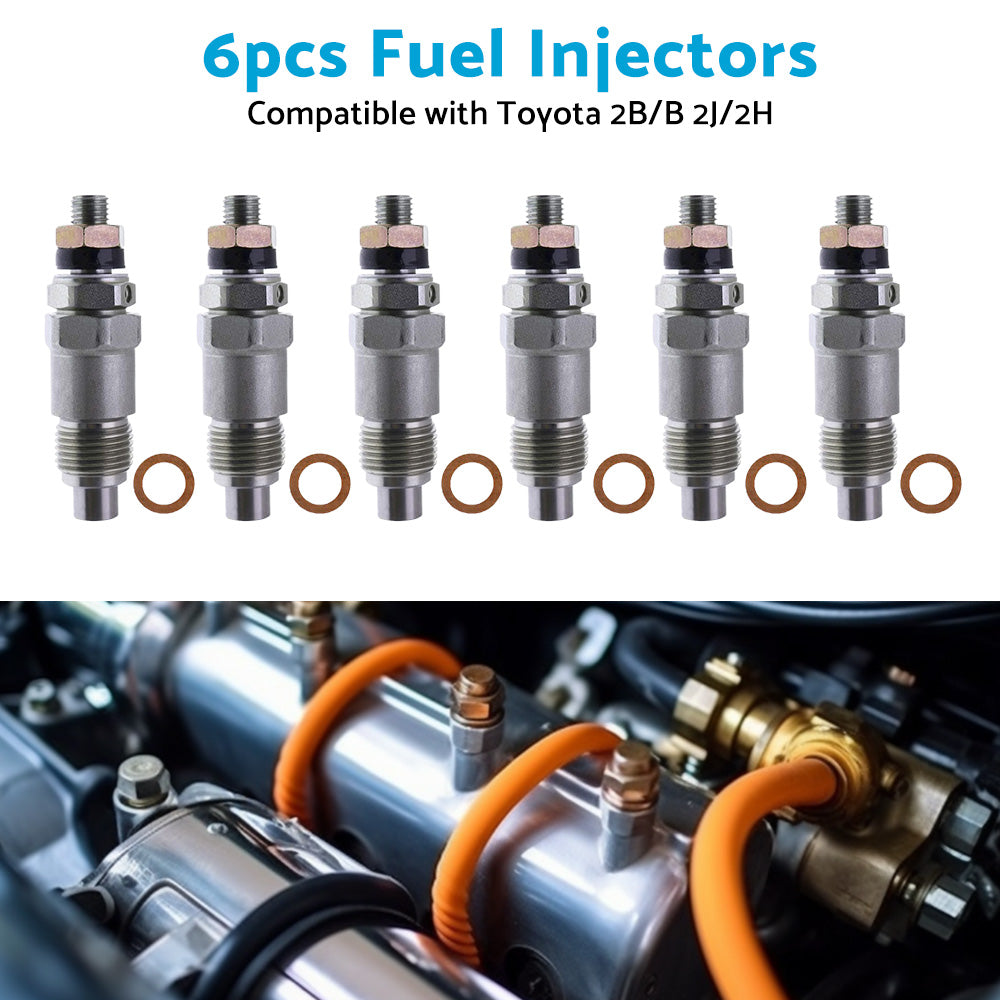 {{ 6PCS Fuel Injectors 093500-1810 23600-48011 Suitable For Toyota 2B B 2J 2H }} - Buy Car Parts Online at {{ Kaka Auto Parts }}.