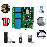 WIFI Bluetooth-compatible AC DC 4 Channel Relay Module Development Board