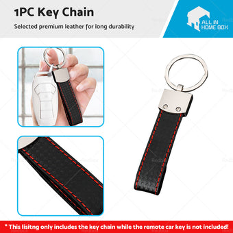 compare product 1 Piece Black Key Ring Keychain Keyring Metal  PU Leather Key Chain Universal