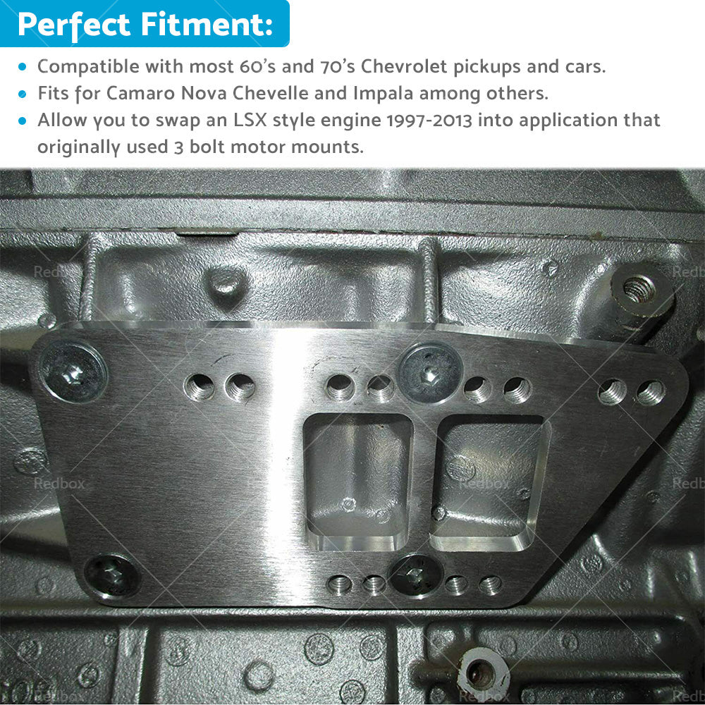 {{ GM LS Engine Conversion Swap Bracket Motor Mount Adapter Plates for Chevy SBC }} - Buy Car Parts Online at {{ Kaka Auto Parts }}.