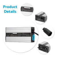 48V 6A Snap-Head 3-Pin Plug Battery Charger Suitable For EZ-GO TXT & Club Golf Cart