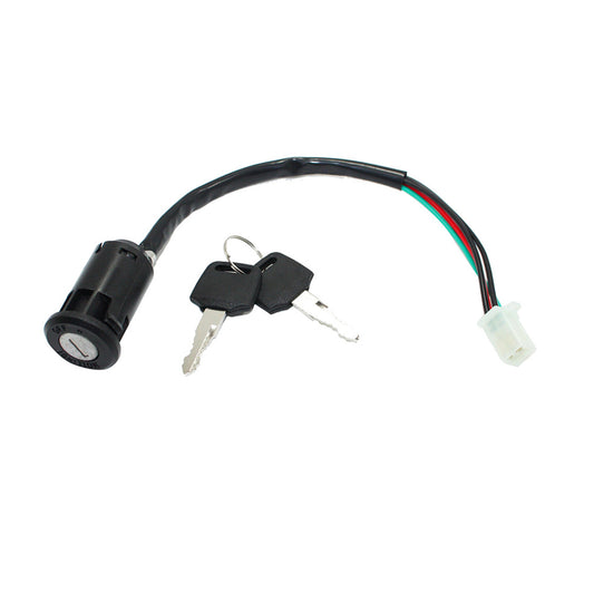 4-Wire Ignition Key Barrel Switch Suitable For 50cc-150cc PIT Quad, Dirt Bike & ATV