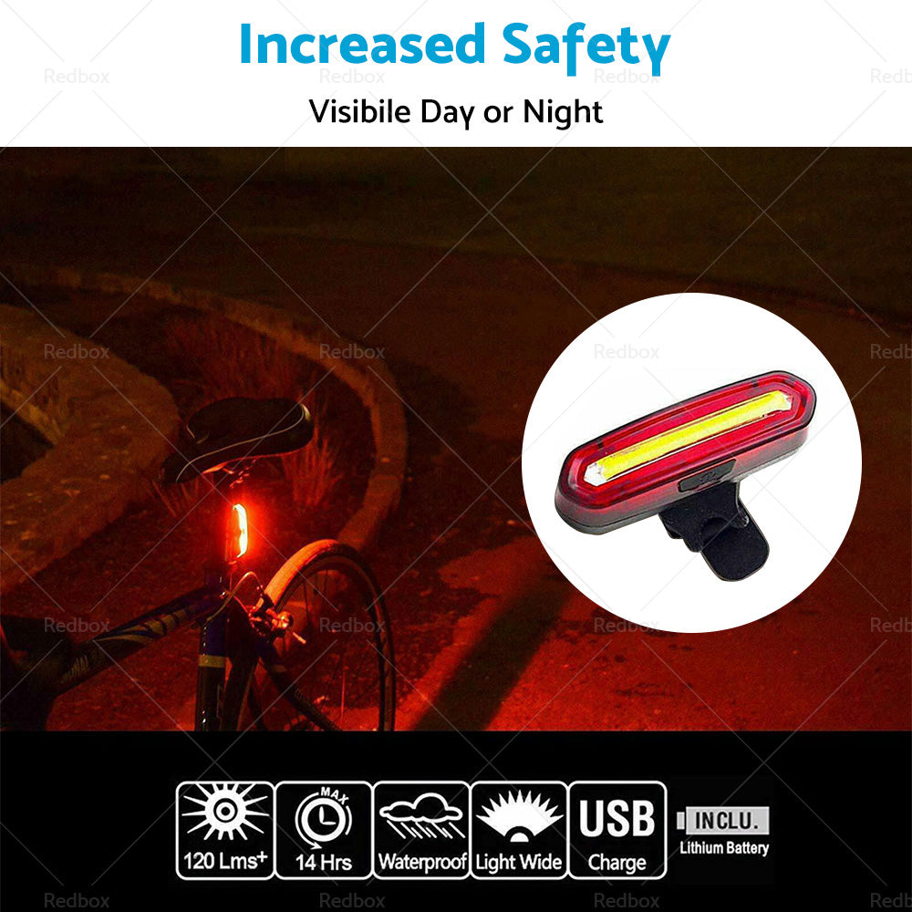 {{ 120 Lumens LED Bike Tail Light USB Rechargeable Powerful Bicycle Rear Light }} - Buy Car Parts Online at {{ Kaka Auto Parts }}.