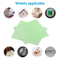 100PCS Silver Polishing Cloths Jewelry Cleaning Cloth Clean Polish Coin Ring 8x8