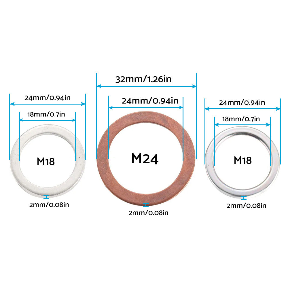Oil Drain Plug Gasket Suitable For Toyota 12157-10010 / 90430-24003 / 90430-A0003
