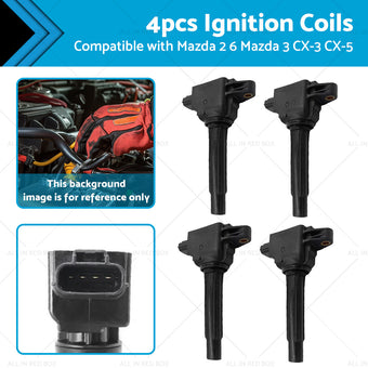 compare product 4x Ignition Coil Suitable for Mazda 2 6 Mazda 3 SP20 SP25 CX-3 CX-5 CX-9
