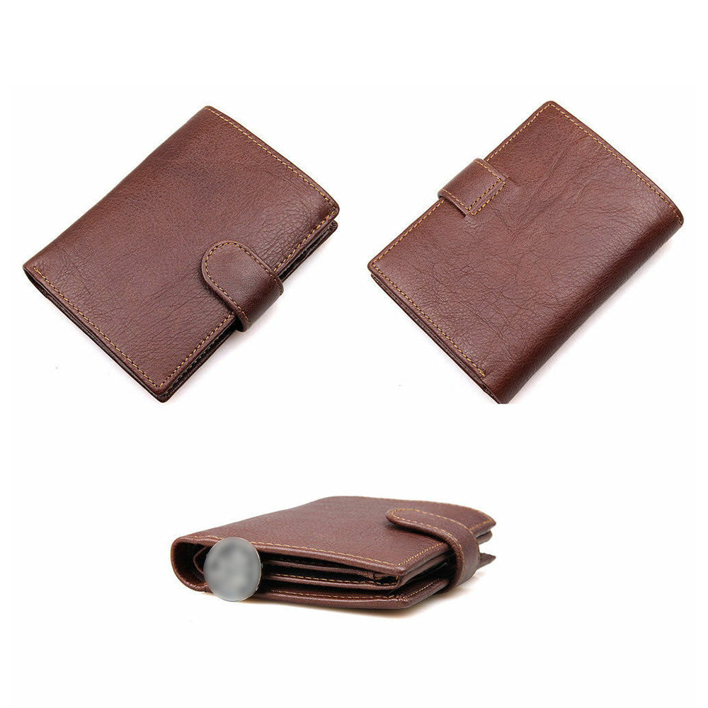 RFID Blocking Slim Leather Trifold Wallet With Credit Card Holder Suitable For Men