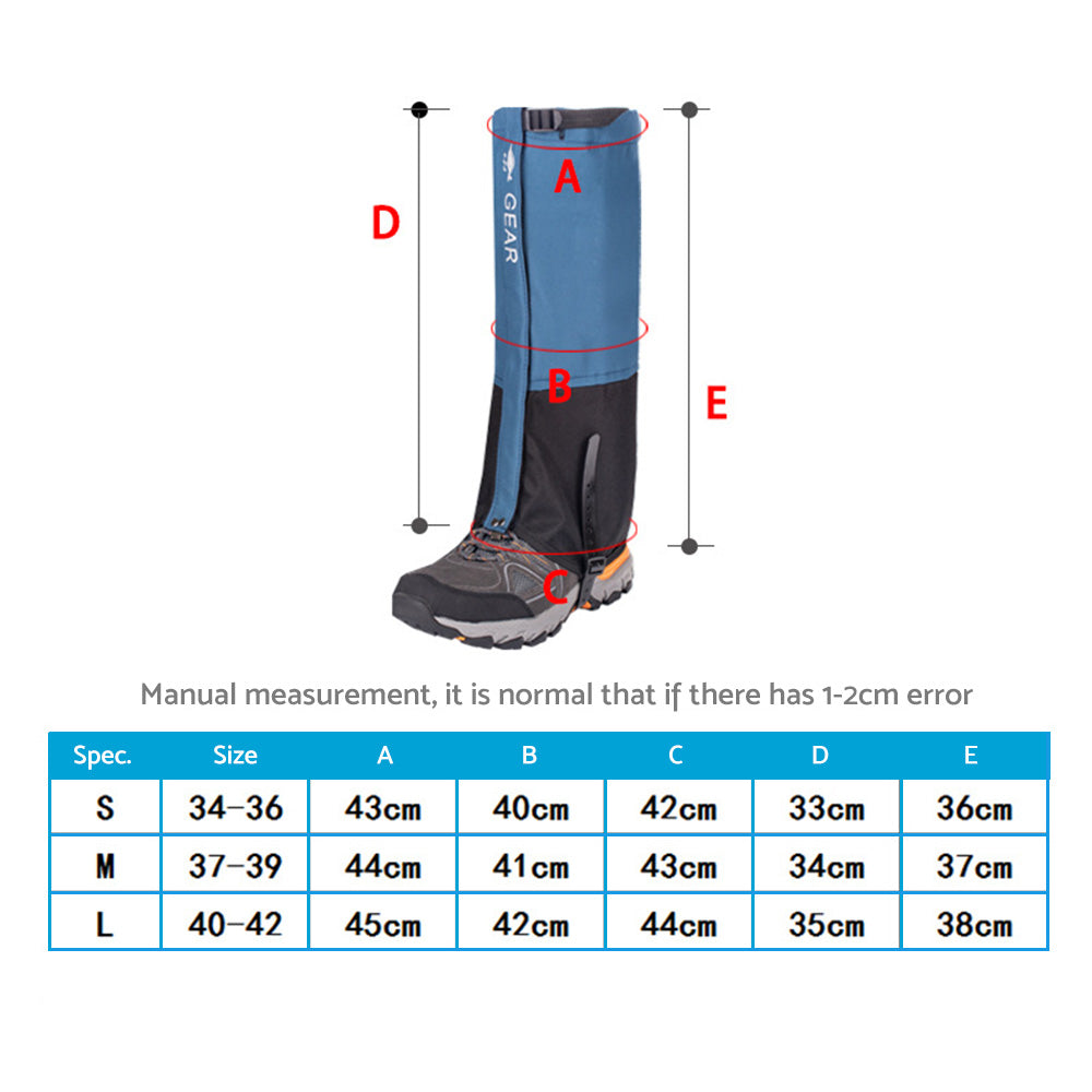 Waterproof Snow Hiking Gaiters Cover Anti Bite Snake Guard Leg Protection Boots