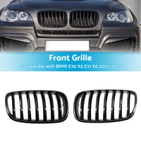 {{ Front Bumper Kidney Grill Grille Gloss Suitable For BMW E70 X5 E71 X6 2007-2013 }} - Buy Car Parts Online at {{ Kaka Auto Parts }}.