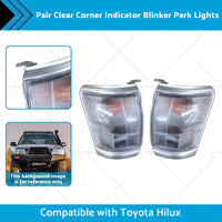 {{ Pair Clear Corner Indicator Blinker Park Lights Suitable for 97-01 Toyota Hilux }} - Buy Car Parts Online at {{ Kaka Auto Parts }}.
