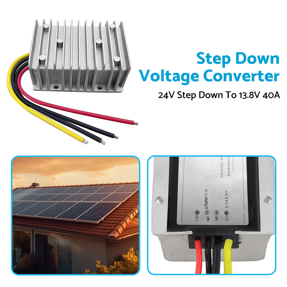 {{ Power Converter Regulator DC 24V Step Down to DC 13. 8V 40A 552W Waterproof }} - Buy Car Parts Online at {{ Kaka Auto Parts }}.