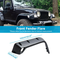 Pocket Style Matte Black Fender Flares Jungle Guard Suitable For Jeep Wrangler TJ 1997-2006