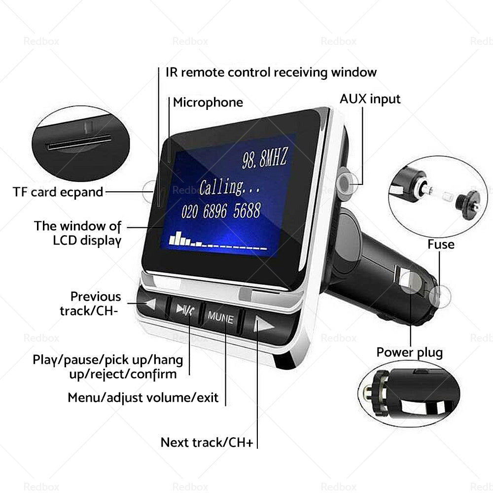 {{ Handsfree Wireless Bluetooth-compatible Car FM Transmitter MP3 Player USB Charge }} - Buy Car Parts Online at {{ Kaka Auto Parts }}.