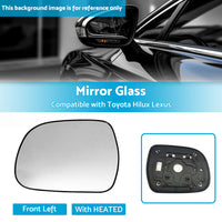 {{ Left Side Mirror Glass Suitable for Lexus RX300 RX330 Toyota Hilux HEATED Convex }} - Buy Car Parts Online at {{ Kaka Auto Parts }}.