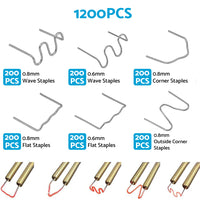 1200PCS Steel Hot Stapler Staples Repair Tools Kit For Plastic Welder Car Bumper