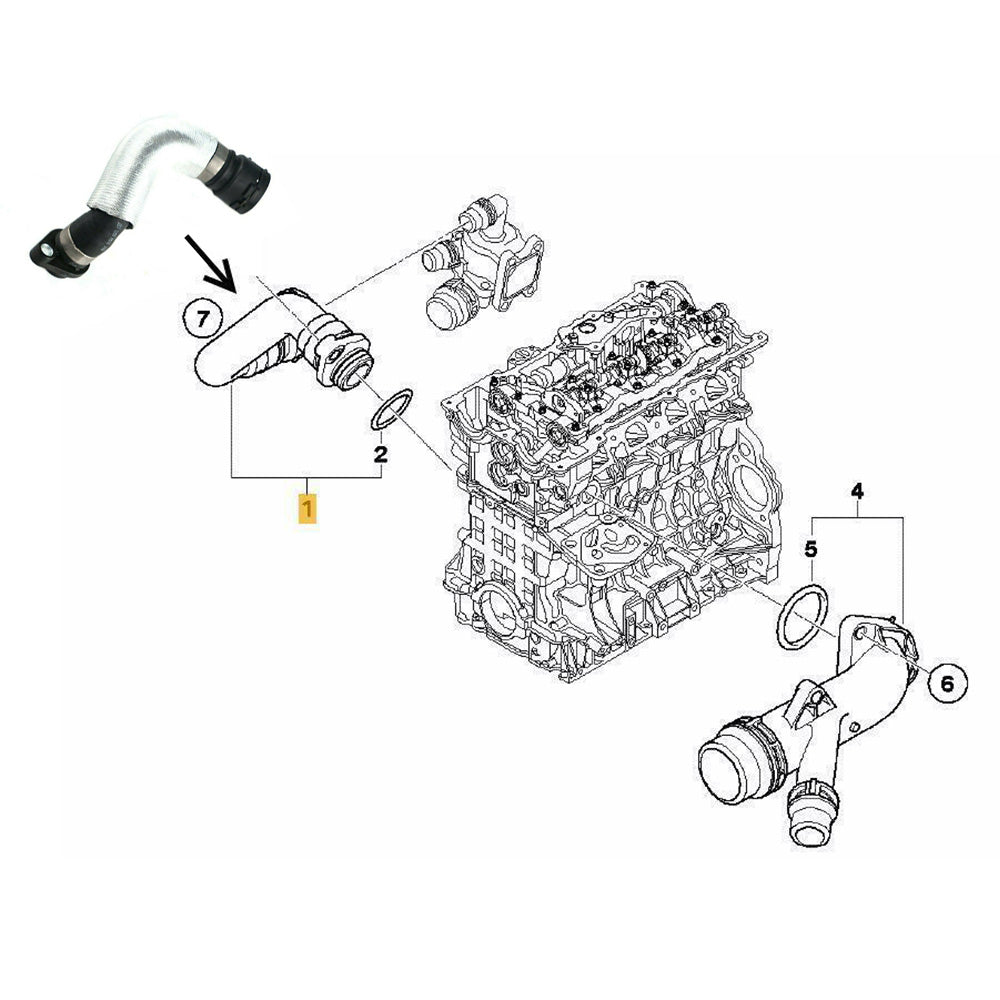 Radiator Coolant Hose Suitable For BMW E84 E87 E88 E90 E91 120i 320i X1 2004-2015 Petrol