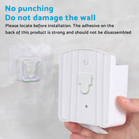 Air Conditioner Remote Control Holder Wall-Mounted Cover Storage Universal White