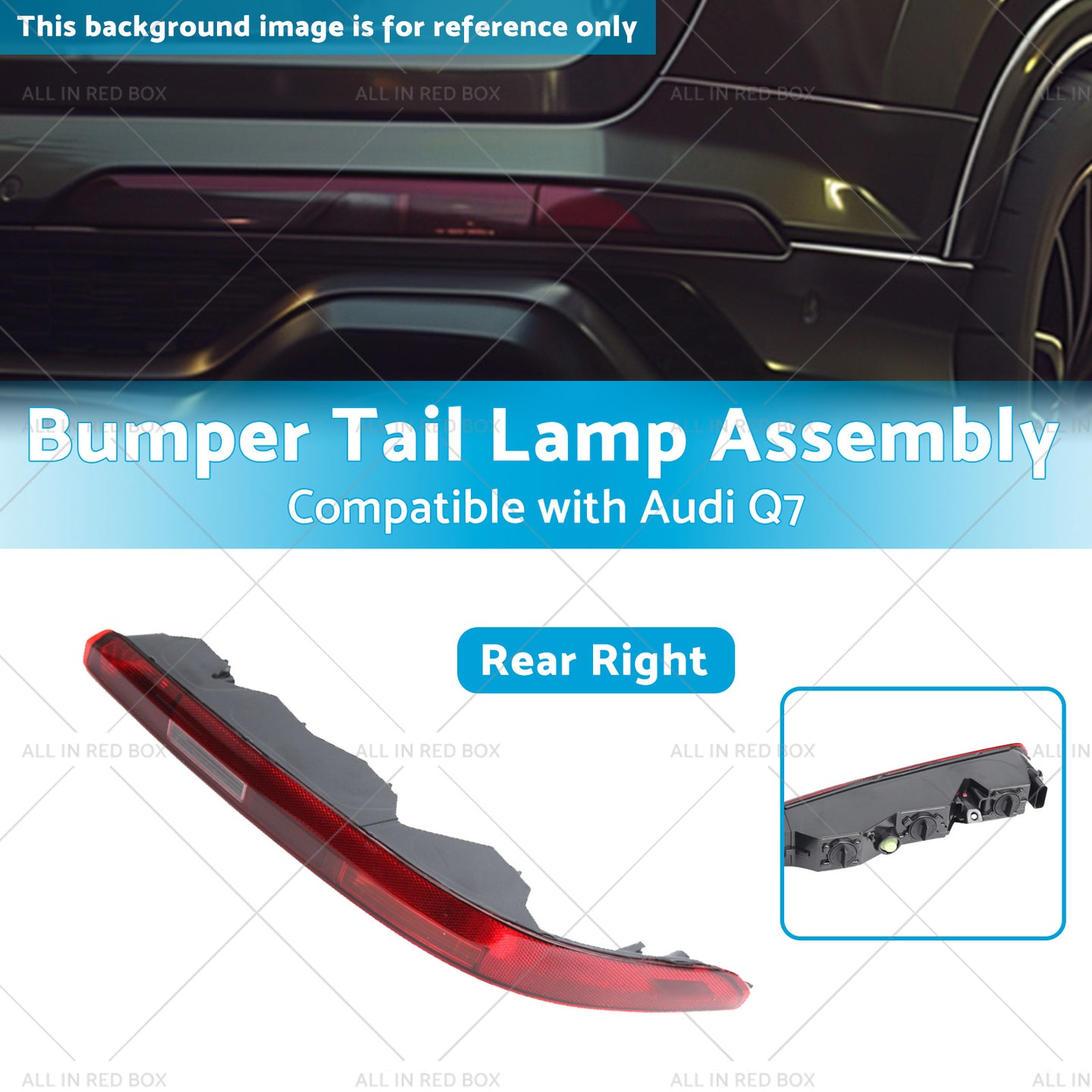 {{ Right Rear Bumper Tail Light Lamp Assembly 4M0945096 Suitable For Audi Q7 16-23 }} - Buy Car Parts Online at {{ Kaka Auto Parts }}.