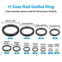{{ 160Pcs 3. 7mm-30mm Ceramic Fishing Rod Guide Rings Wear Resistant Rod Repair Kit }} - Buy Car Parts Online at {{ Kaka Auto Parts }}.