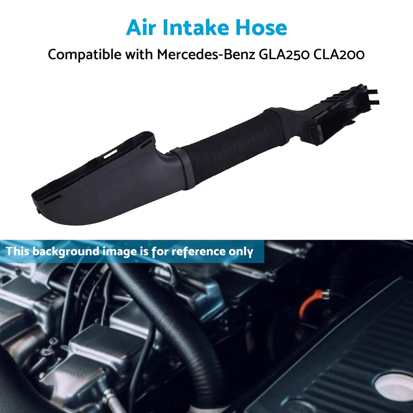 {{ Black Air Intake Hose Suitable for Mercedes-Benz GLA250 CLA A 200 B 200 }} - Buy Car Parts Online at {{ Kaka Auto Parts }}.
