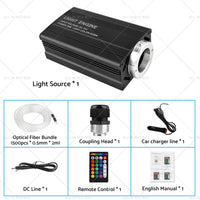 {{ 500PCS LED Fiber Optic Kit Car Home Starlights Headliner Ceiling Light w or Remote }} - Buy Car Parts Online at {{ Kaka Auto Parts }}.