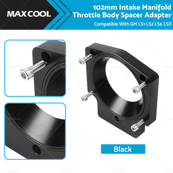 compare product 102mm Manifold Throttle Body Spacer Adapter Suitable For GM LS1 LS2 LS6 Black