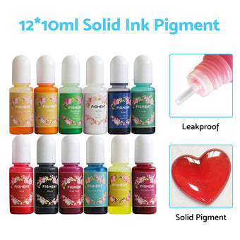 compare product 12 Colours Glitter Pigment Ink Epoxy Resin Colour Pigment Resin Floors Metallic