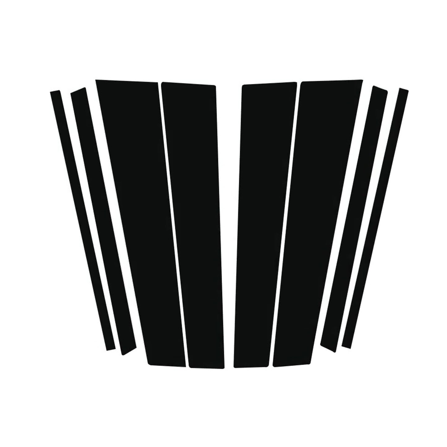 8x Black Pillar Post Cover Trims Suitable For Honda Civic Sedan 2012-2015