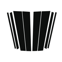 8x Black Pillar Post Cover Trims Suitable For Honda Civic Sedan 2012-2015