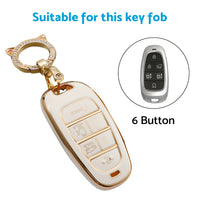 TPU 6-Button Car Remote Key Fob Cover Suitable For Hyundai Sonata / Tucson / Santa Fe