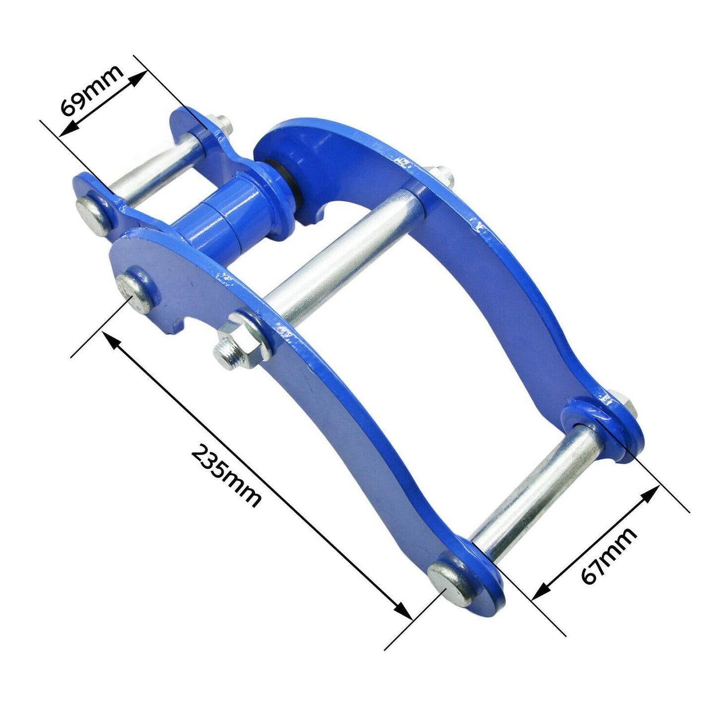 2x Rear Leaf Spring Extended 2 Inch Height Shackles Suitable For Isuzu Holden Rodeo