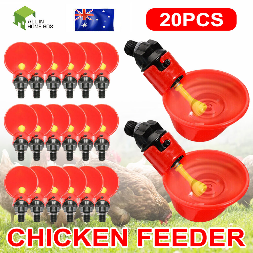 {{ 20x Poultry Chicken Automatic Drinker Cup Waterer Chook Bird Water Feeder Set }} - Buy Car Parts Online at {{ Kaka Auto Parts }}.