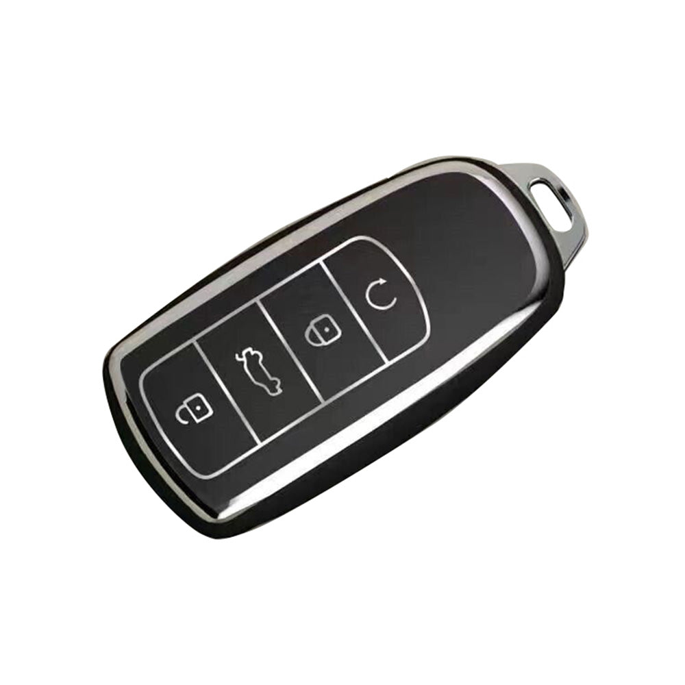 Remote Key Fob Case Cover Black & Silver TPU Suitable For Chery Omoda 5 2022-2025