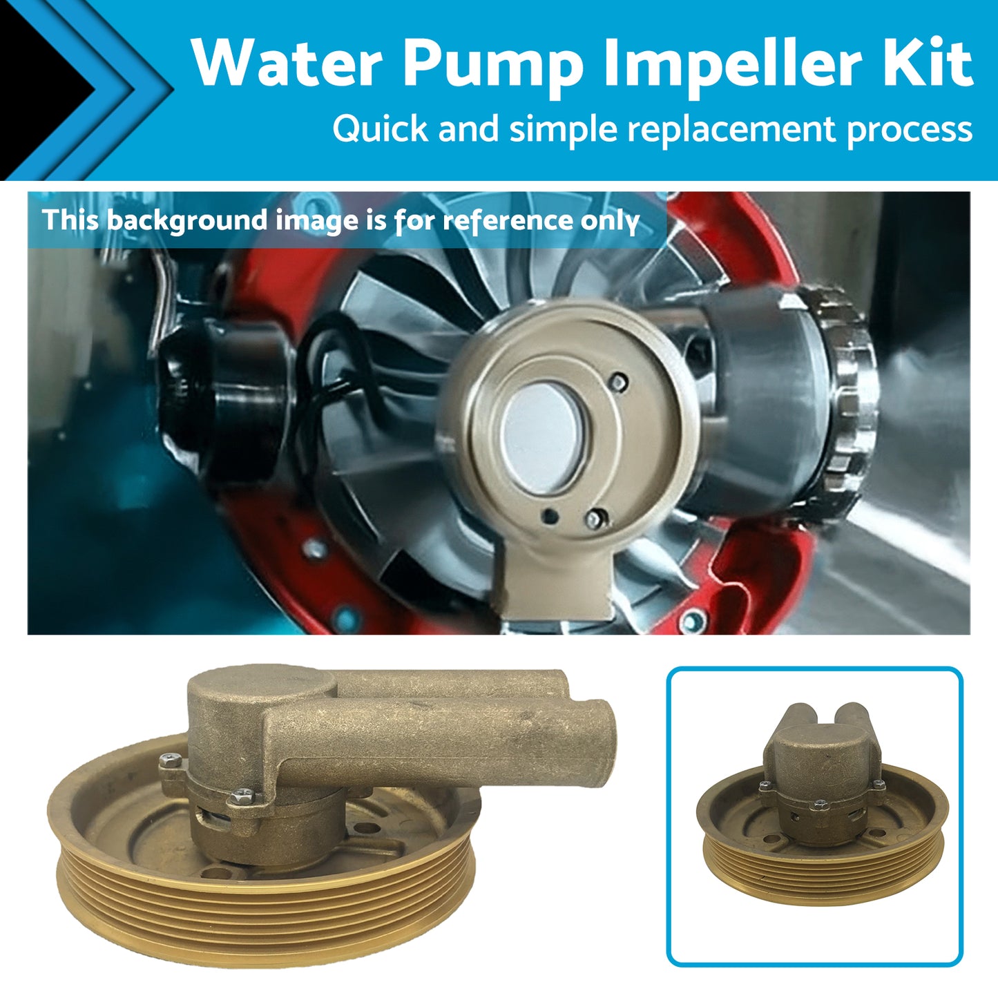 {{ Raw Water Sea Impeller Pump Suitable For Volvo Penta 4.3L 5.0L 5.7L 21214599 }} - Buy Car Parts Online at {{ Kaka Auto Parts }}.