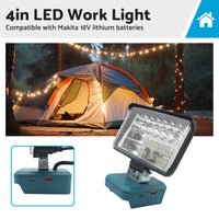 {{ 4in LED Work Light Suitable For Makita 18V Li-Ion Battery Workshop Flashlights }} - Buy Car Parts Online at {{ Kaka Auto Parts }}.