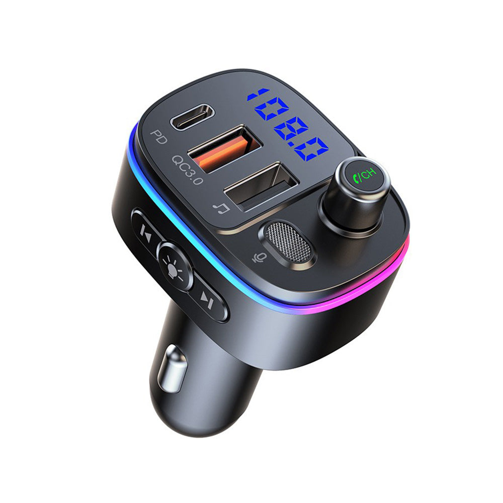 Bluetooth-compatible FM Transmitter Wireless Car Radio Adapter USB Charger Call