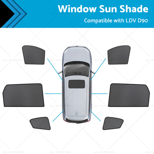 {{ Car Window Sun Shades Suitable for LDV D90 2017-2023 Rear Magnetic Blind Mesh }} - Buy Car Parts Online at {{ Kaka Auto Parts }}.