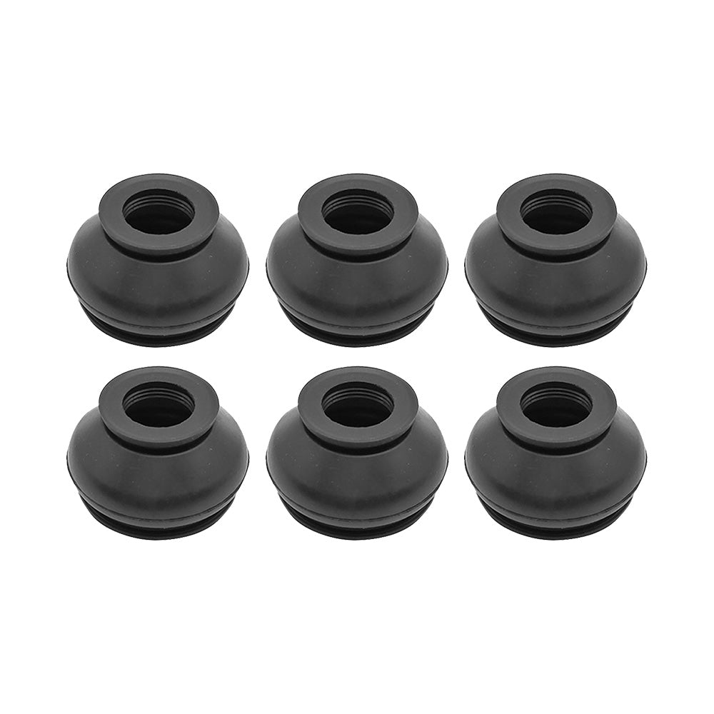6x Universal Black Rubber Ball Joint Dust Boot Cover Tie Rod End Set Suitable For Vehicle Suspension Systems